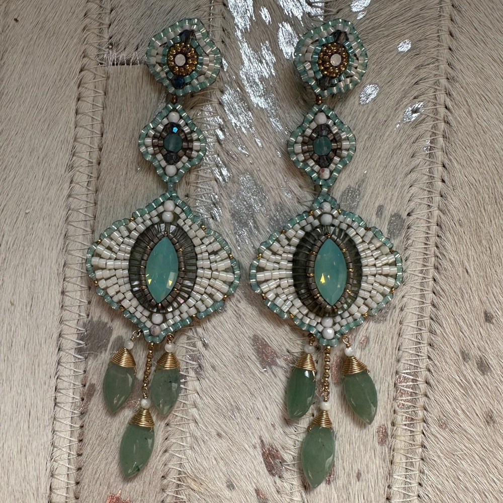 Statement Miguel Ases drop earrings